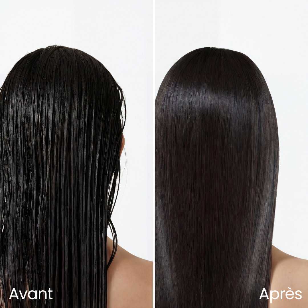 Sèche-cheveux intelligent. Auto-adapte la chaleur grâce aux capteurs.