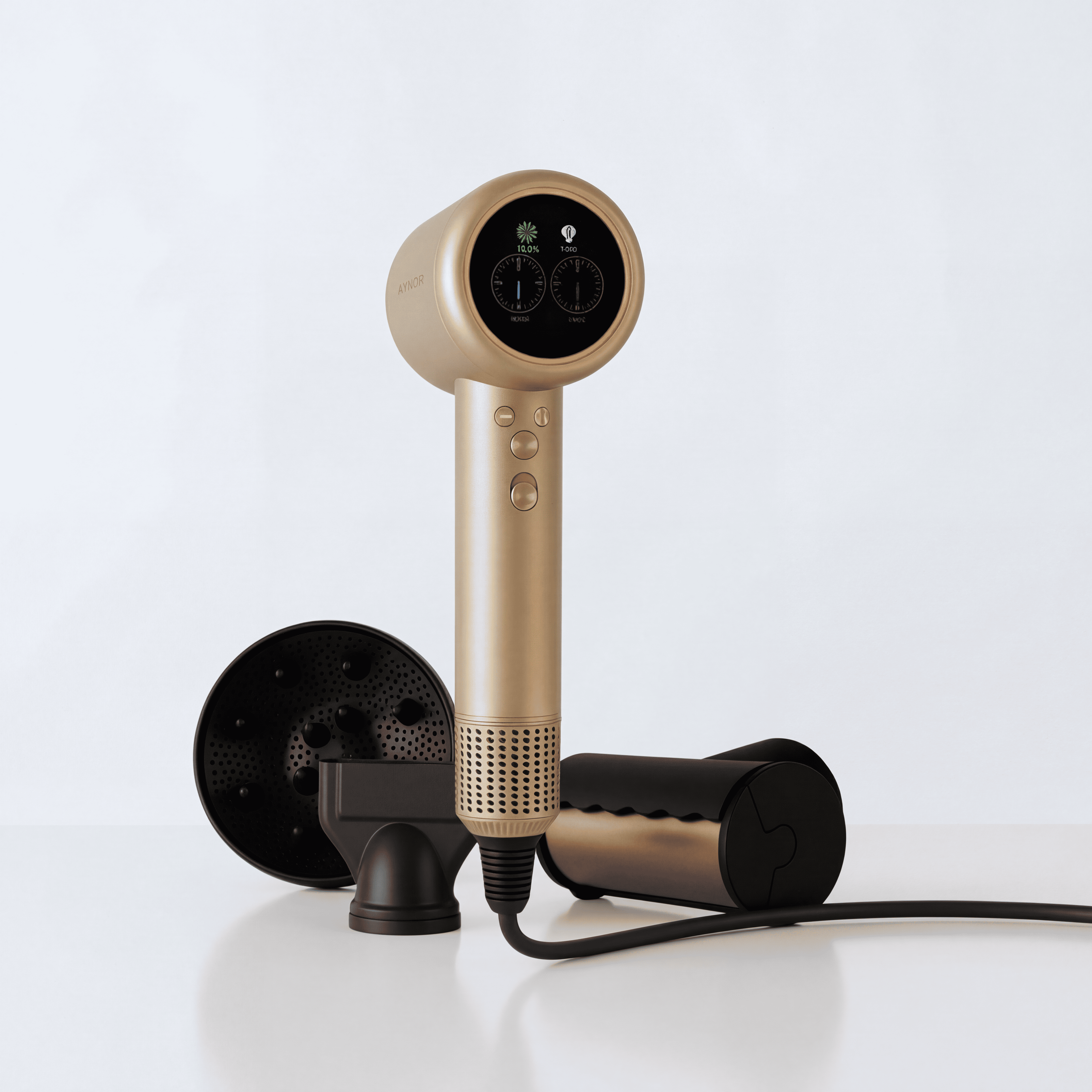 sèche-cheveux AYNOR avec diffuseur et accessoires de coiffage