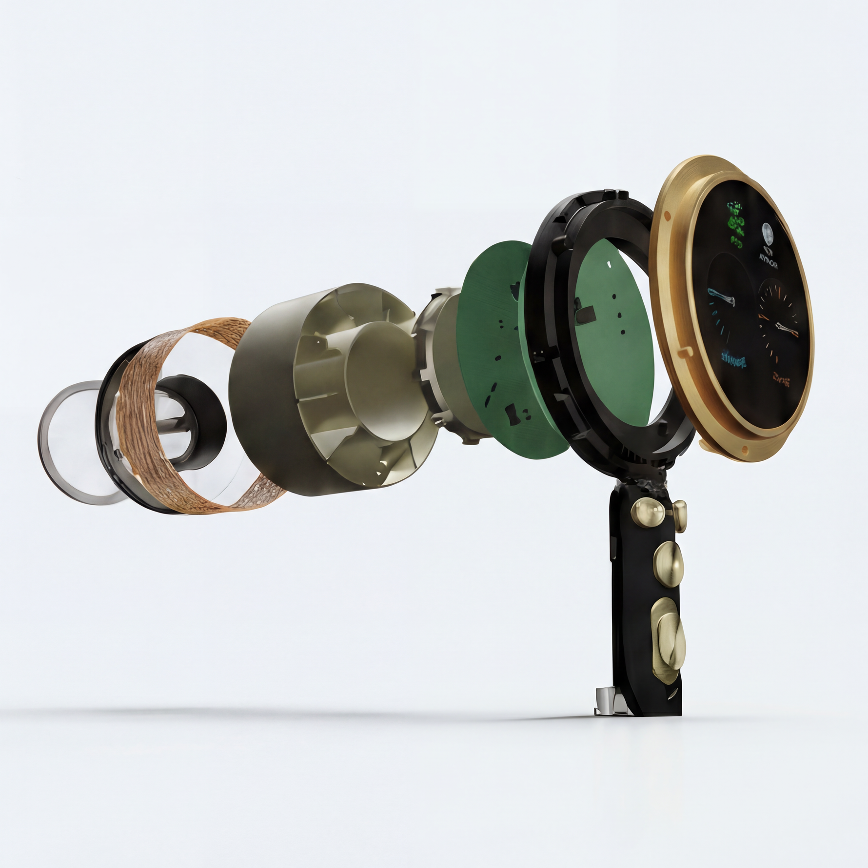 structure interne du sèche-cheveux AYNOR avec moteur et composants